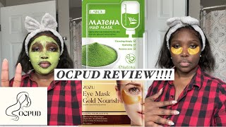 OCPUD REVIEW: matcha mud mask/ocpud review/eye mask/ small flat iron @OCPUD