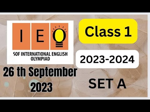 #FavFive | SOF International English Olympiad Class 1 English Solved ...