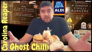 ALDI Grim Reaper chilli Sausages and Ghost Pepper Burgers