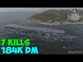 World of WarShips | Ryūjō  | 7 KILLS | 184K Damage - Replay Gameplay 4K 60 fps