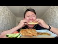 МУКБАНГ 4 ОГРОМНЫХ ХРУСТЯЩИХ ЧЕБУРЕКА ПРО МНОГОЖЁНСТВО🧐 mukbang juicy cheburek not asmr