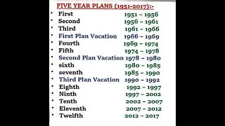 five years plans(1951-2017)#shorts#upsc