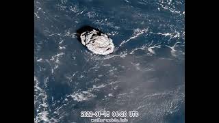 自然奇观！太平洋汤加岛火山爆发瞬间 The underwater volcano erupted near the remote island nation of Tonga