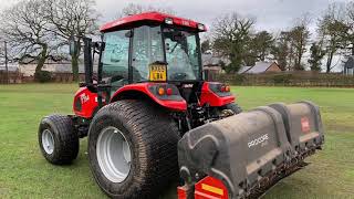 Golf course aeration using Toro ProCore 1298 and TYM T754