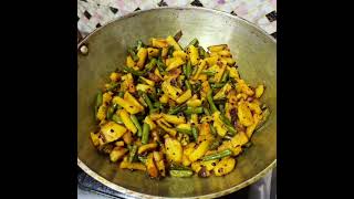 ବିନ୍ ଆଳୁ ଭଜା Beans aloo ki sabji❗Aloo Beans ki Sabji❗aloo beans ki sukhi sabji #howtomakebeanaloosab