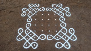 Daily new kolam | 6 x 6 dots sikku kolam | simple kambi kolam | SathyaSelva Arts