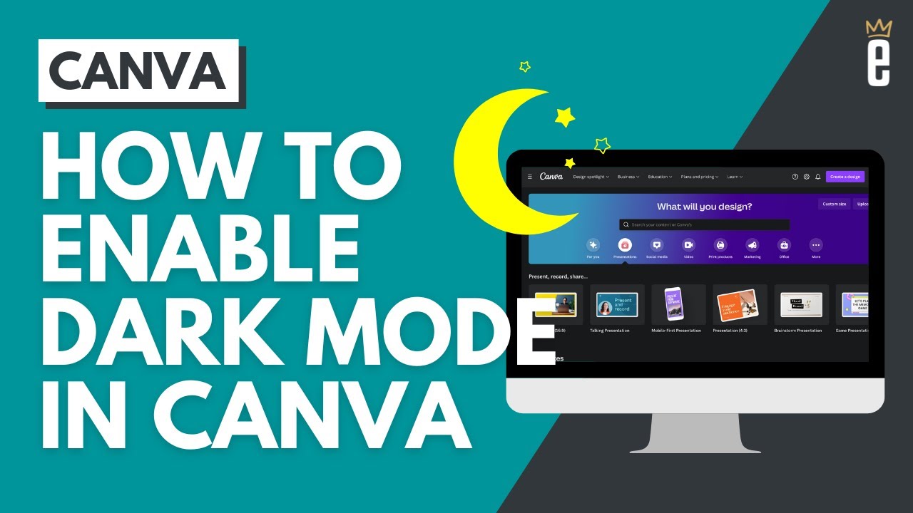 How To Turn On Dark Mode In Canva - YouTube