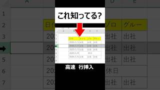 右クリック不要【Excel】行と列を素早く挿入するショートカットキー！Ctrl+Shift+プラスで時短テク