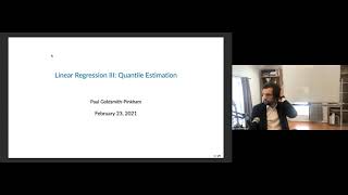 Lecture 7: Linear Regresion III: Quantile Regression