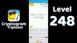 Cryptogram Tripledot Level 248 Answer | SolutionGuruji