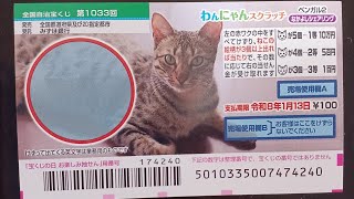 出るか１０万円当選？わんにゃんスクラッチベンガル２なかよしシェアリングの動画第４弾。宝くじ動画第２５弾。