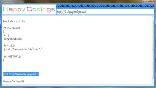 Convert double to int c code example