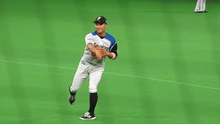 ＜2019.9.27オリックス戦9回表＞田中賢介が最終回にセカンドの守備につく