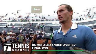 Alexander Zverev Lifts The Trophy For The Second Time in Rome | 2024 Rome Finals