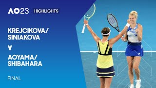 Krejcikova/Siniakova v Aoyama/Shibahara Highlights | Australian Open 2023 Final