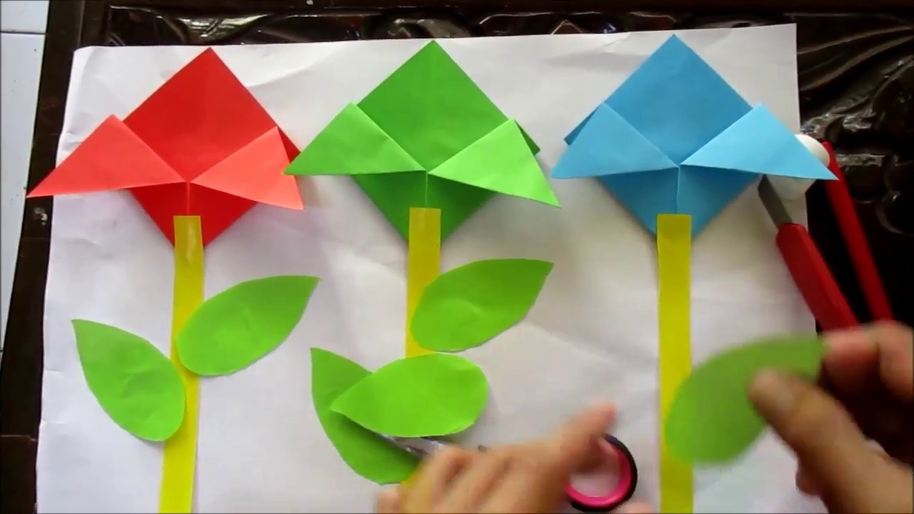 Membuat Kreasi Bunga Kertas Origami - Phiral.Net