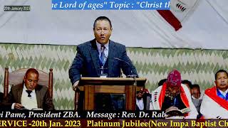 Live Streaming - Platinum Jubilee(New Impa Baptist Church ,ZBA ) WELLCOME SERVICE -20th Jan. 2023