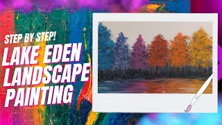 acrylic landscape painting lake tutorial |Acrylic painting | landscape painting lake Eden