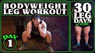 Bodyweight Leg Workout At Home | 30 Days of Leg Day At Home Without Equipment Day 1