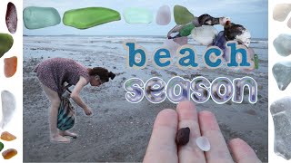 Beachcombing Coastal New England | Sea Glass Hunting | Queer Beach Life | First Time | Clara \u0026 Cole