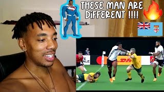 Fiji Rugby Players Are Superhuman (REACTION) | Bump Offs, Big Hits....