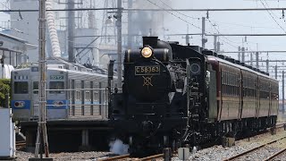 秩父鉄道 SLパレオエクスプレス 大麻生駅通過!