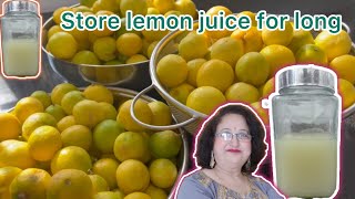 How to store lemon 🍋 juice in for long time ? How to make preserved lemon juice?