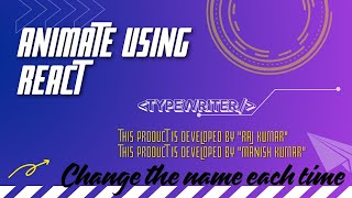 🔥 How to Create Cool Animations in React | Typewriter Effect Tutorial