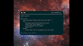 Python Pyaztro - Get lucky number