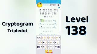 Cryptogram Tripledo Level 138 Solutions 🧩 | Logic Puzzle Game | Mini Boss