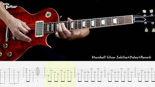 Guns N' Roses - Sweet Child O' Mine Guitar Lesson With Tab Part.1/2 (Slow Tempo)