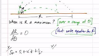 Dynamics - Projectiles - maximum range