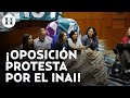 ¡Conflicto en Senado! Oposición sube a tribuna tras fracaso de nombramiento de comisionado del INAI