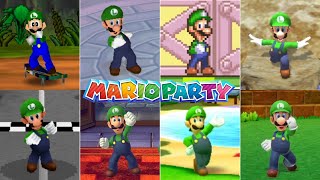 Evolution Of Luigi In Mario Party Games [1998-2018]
