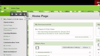 Introduction to Blackboard - Class Menu