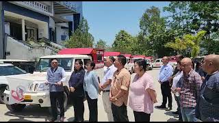 Y. Kikheto Sema, IAS Flagging off Six Mobile ICTC Vehicles