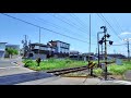 【踏切】小布施駅前踏切　長野電鉄railway crossing nagano line nagano japan