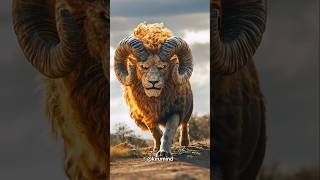 चलो देखते है जानवरो का अजी बो गरीब मेल (lion, sheep, bison, buffalo, rhino) #animals #fusion #shorts