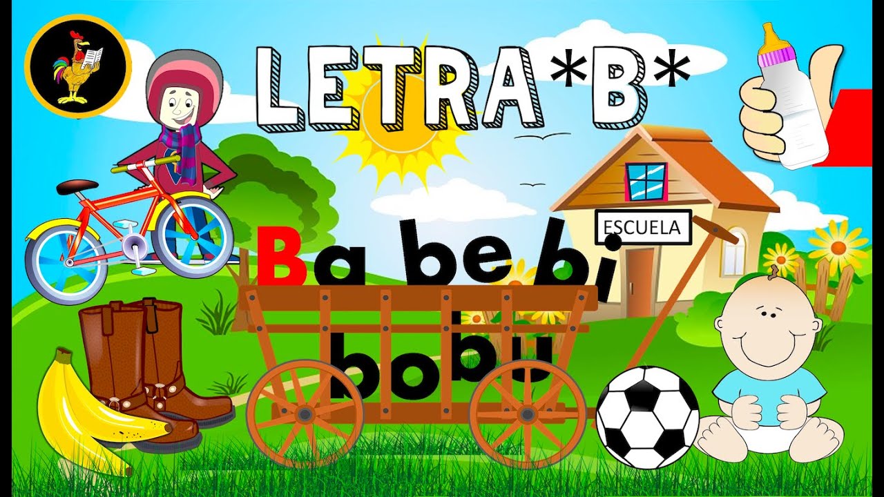 LETRA B / 🌀 APRENDE A LEER FÁCIL LA "B" / PALABRAS CON BA, BE, BI, BO ...