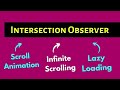 Intersection Observer browser API in JavaScript | JavaScript Interview questions and answers