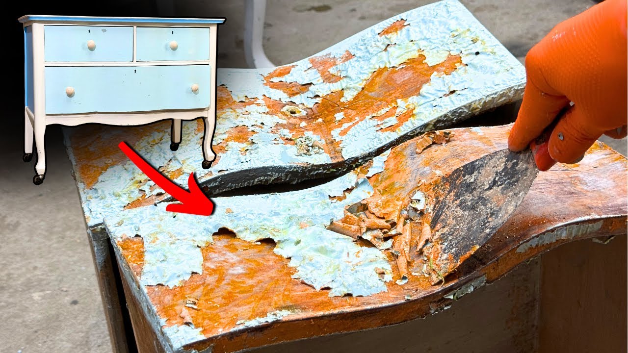 Removing Gross Paint From A Serpentine Dresser Antique Furniture