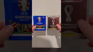 Topps Euro 2024 stickers vs Panini World Cup 2022 stickers pack opening battle!