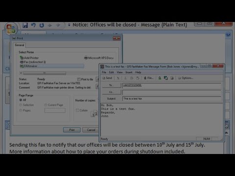 What is broadcast fax?