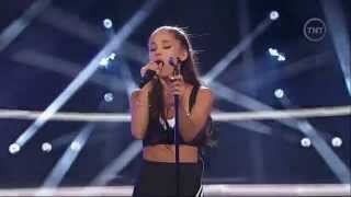 Ariana Grande performing “One Last Time” at NBA All-Star Halftime