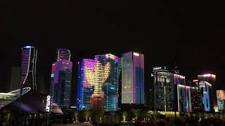 Light show of Hangzhou qianjiang CBD