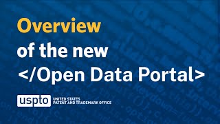 Open Data Portal Overview