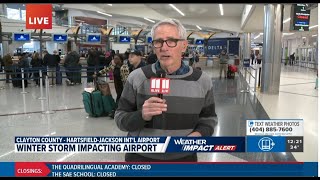 Winter storm Atlanta | Ground stop at the world's busiest airport