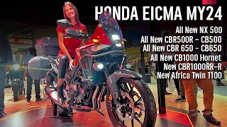 โฉมใหม่ All New Honda NX500 CB500Hornet สุดเทพ CBR650 E-Clutch รถรุ่นใหม่ใน Eicma 2023