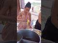 Friendly Thai Lady Cooking Noodles on Food Truck -Thai Street Food