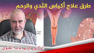 طرق علاج أكياس الثدي والرحم الدكتور كريم عابد العلوي